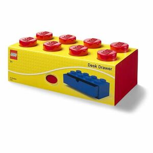 LEGO stolové box 8 so zásuvkou - červená