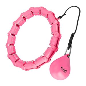 Masážna obruč ONE Fitness OHA02 so závažím - ružová