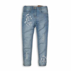 Nohavice dievčenské džínsové s elastanom, Minoti, Hydrangea 7, modrá - 104/110 | 4/5let