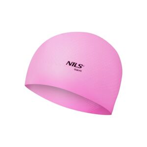 Silikónová čiapka NILS Aqua NQC Dots - ružová