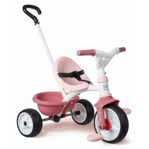 Trojkolka s voľnobehom Be Move Tricycle Pink Smoby s vodiacou tyčou a EVA kolesami ružová od 15 mes