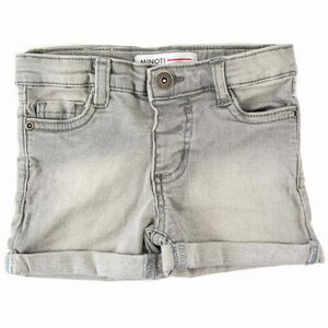 Kraťasy dievčenské džínsové s elastanom, Minoti, TG DSHORT 4, šedá - 68/80 | 6-12m