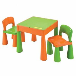 New Baby Detská sada stolček a dve stoličky oranžová