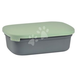 Box na desiatu Ceramic Lunch Box Beaba Mineral Sage keramický sivo-zelený
