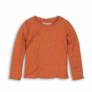 Tričko dievčenské s dlhým rukávom, Minoti, TOASTED 1, oranžová - 116/122 | 6/7let