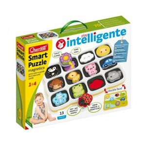 Quercetti Smart Puzzle magnetico first colors and words – magnetická skladačka
