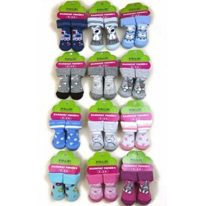 ponožky dojčenské na karte (0 až 6m), Pidilidi, PD112, mix - 0-6m | 0-6m