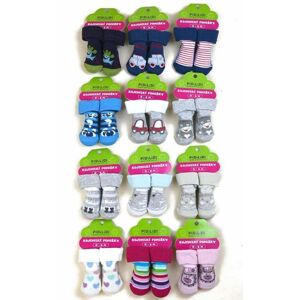 ponožky dojčenské na karte (0 až 6m), Pidilidi, PD113, mix - 0-6m | 0-6m