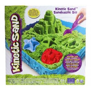 Spin Master Kinetic Sand Box Sada (Sand Box & Náradie - 1lb / 454g) - zelená farba