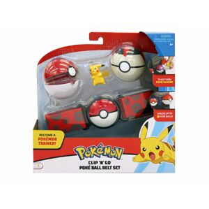 Wicked Cool Toys Pokémon Clip 'N' Go Poké Ball s pásikom - červený