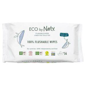 Eco by Naty vlhčené ubrousky bez vůně - splachovatelné (56 ks)