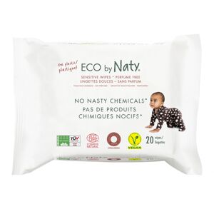 Naty ECO vlhčené ubrousky bez vůně - pro citlivou pokožku (20 ks) - cestovní balení