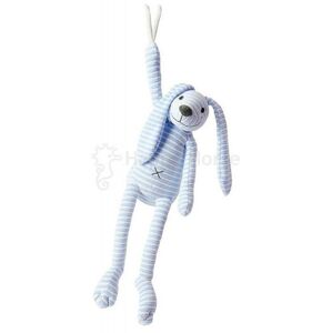 Happy Horse Modrý pruhovaný králiček Reece hudobný / 37 cm