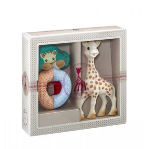 Vulli Můj první dárkový set (žirafa Sophie & měkké chrastítko s korálky kolekce ''Sense & Soft'') -