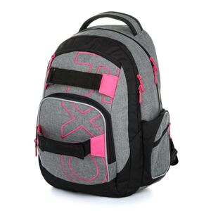 Studentský batoh - OXY Style GREY LINE Pink