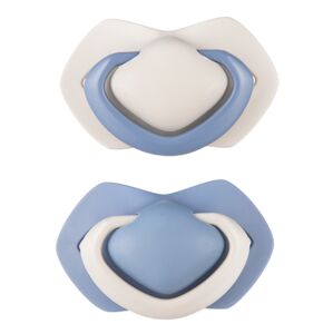 Canpol babies B - Set symetrických silikonových dudlíků 6-18m PURE COLOR modrý