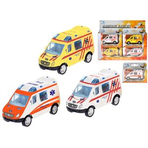 Mikro Trading Auto ambulancie 8cm kov spätný chod 3barvy
