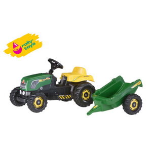 ROLLYTOYS Šlapací traktor Rolly Kid s vlečkou - zelený