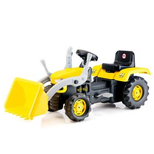 OL 10878051 Veľký šliapací traktor s rýpadlom, žltý - poškodený obal