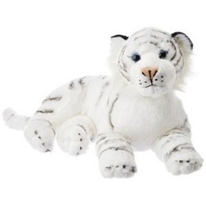 Rappa Plyšový tiger biely, ležiaci, 40 cm