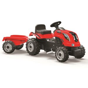 Smoby šliapací traktor Farmer XL červený s vozíkom