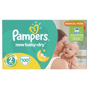 Pampers New Baby-Dry Vel. 2, 100 Plenek