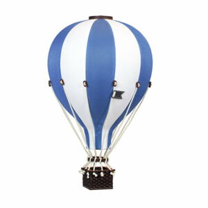 Dekoračný teplovzdušný balón - modrá/biela - M-33cm x 20cm