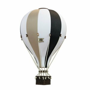 Dekoračný teplovzdušný balón - čierna/béžová - L-50cm x 30cm