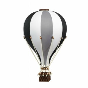 Dekoračný teplovzdušný balón - čierna/sivá - M-33cm x 20cm