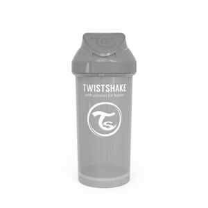 Twistshake Láhev s brčkem 360 ml 12+m Pastelově šedá