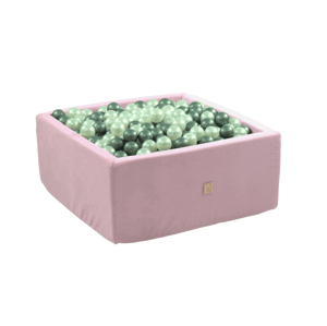 Suchý bazén štvorcový pre deti 90×90×40 – ružová - bez guličiek