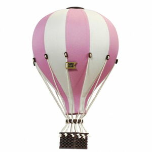Dekoračný teplovzdušný balón - ružová/krémová - M-33cm x 20cm