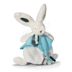 Plyšový zajačik na maznanie Happy Pop Doudou et Compagnie modrý v darčekovom balení 25 cm od 0 mes