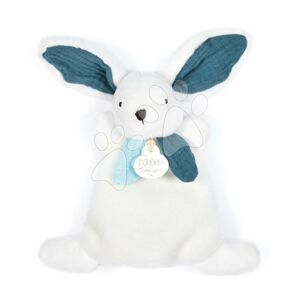 Plyšový zajačik na maznanie Happy Pop Doudou et Compagnie modrý 17 cm v darčekovom balení od 0 mes