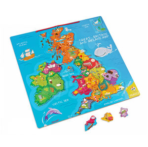 Janod Magnetická mapa Veľká Británia 80 magnetov 05484
