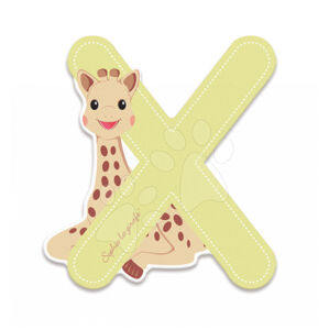 Janod drevené písmeno X Sophie The Giraffe 09568 béžové