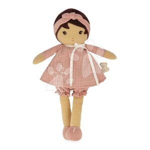 Bábika pre bábätká Amandine Doll Tendresse Kaloo 32 cm v ružových šatách z jemného textilu od 0 mes