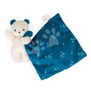 Plyšový medvedík na maznanie Bear Carré Doudou Kaloo modrý 14 cm z jemného materiálu v darčekovom balení od 0 mes