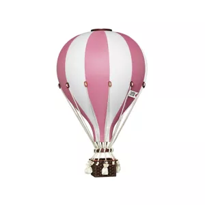 Dekoračný teplovzdušný balón - ružová/biela - S-28cm x 16cm