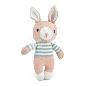 Bábika pletená zajačik Finbar Hare Knitted Baby Doll ThreadBear 18 cm z jemnej a mäkkej bavlny s darčekovým štítkom od 0 mes
