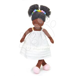Bábika handrová Esme Rag Doll ThreadBear 35 cm z jemnej mäkkej bavlny s čiernymi vláskami