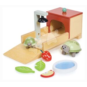 Drevený domček pre korytnačky Tortoise Pet Set Tender Leaf Toys s 2 figúrkami a doplnkami