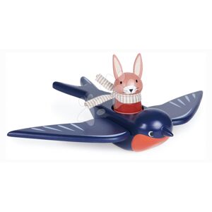 Drevená lastovička Swifty Bird Tender Leaf Toys z rozprávky Merrywood Tales s figúrkou zajačika