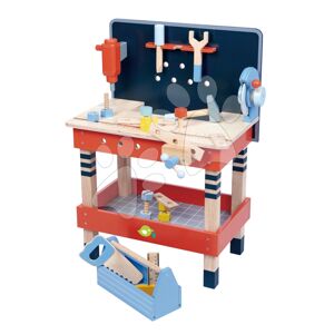 Drevená pracovná dielňa TenderLeaf Tool Bench Tender Leaf Toys s náradím, 18 doplnkov