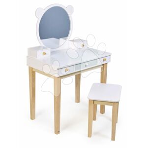 Drevený kozmetický stolík so stoličkou Forest Dressing Table Tender Leaf Toys zrkadlo a 5 zásuviek